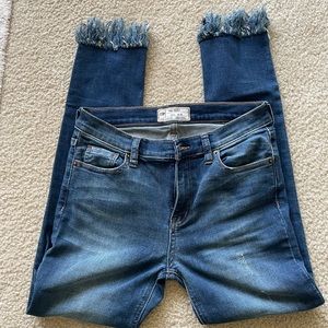 Free People Jeans Frayed skinny jeans